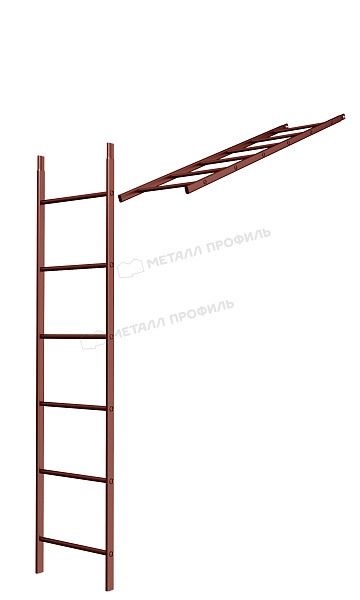 Лестница кровельная стеновая дл. 1860 мм без кронштейнов (3011) ― приобрести по приемлемой стоимости в Компании Металл Профиль.