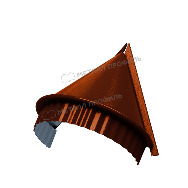 Заглушка конька круглого конусная (AGNETA-03-Copper\Copper-0.5) ― приобрести недорого в интернет-магазине Компании Металл Профиль.