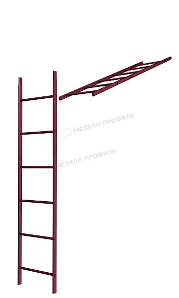 Лестница кровельная стеновая дл. 1860 мм без кронштейнов (3005) ― где заказать в Красноярске? В нашем интернет-магазине!