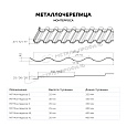 Металлочерепица МЕТАЛЛ ПРОФИЛЬ Монтерроса-M (ПРМ-03-3005-0.5)