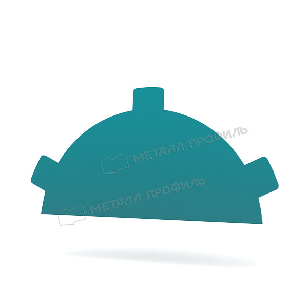 Заглушка конька круглого простая (ПЭ-01-5021-0.5) ― приобрести по доступным ценам ― 400 ₽ ― в Красноярске.